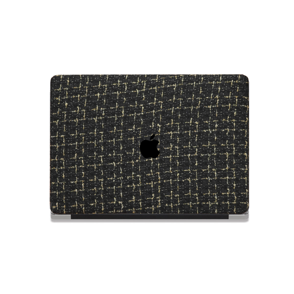 Plain Weave Chanel Style ♾ Pure Black Yarn Woven Mac Case