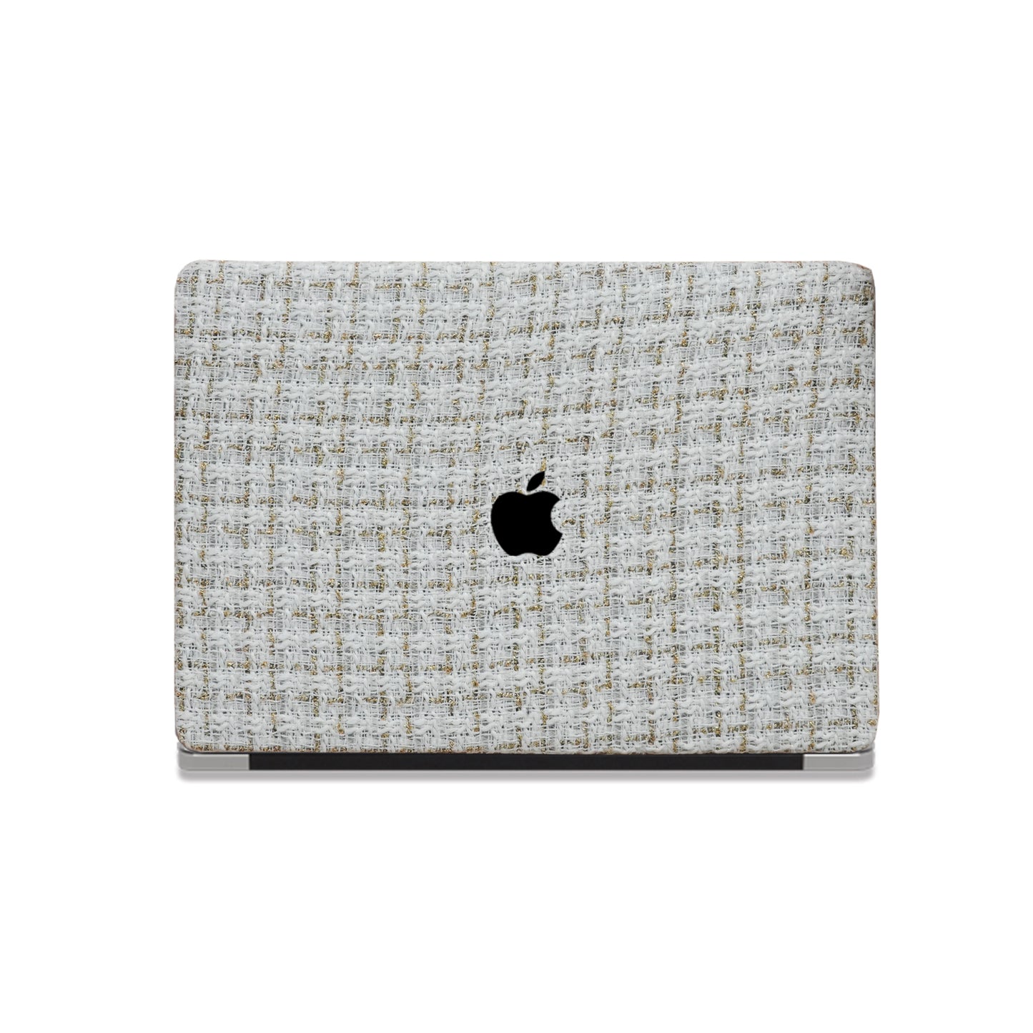 Plain Weave Chanel Style ♾ Off-White Yarn Woven Mac Case